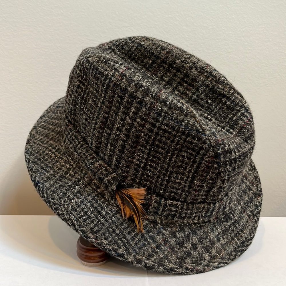 Vintage Jonathan Richard Tweed Fedora Walking Hat Size 60/7 3/8 Men